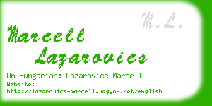 marcell lazarovics business card